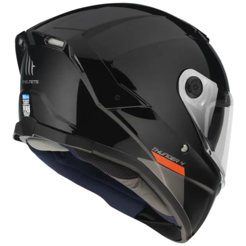 Casco MT Thunder 4 SV Solid A1 - Negro Brillo