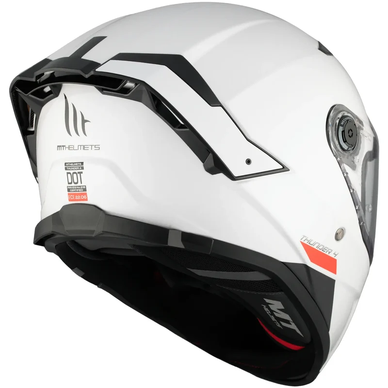 Casco MT Thunder 4 SV Solid A0 - Blanco Brillo