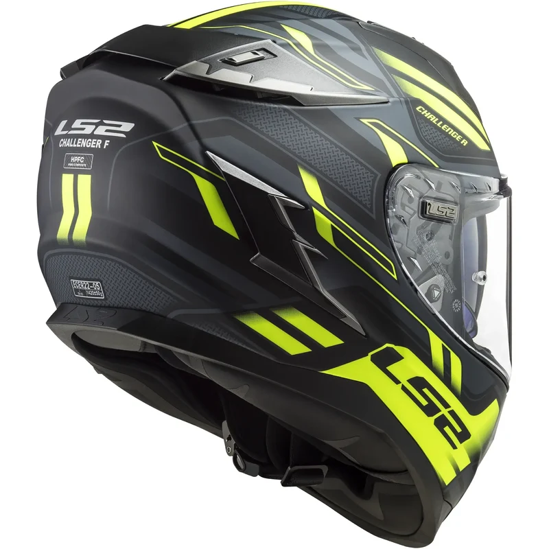 Casco LS2 FF327 Challenger Spin - Negro/Amarillo Mate