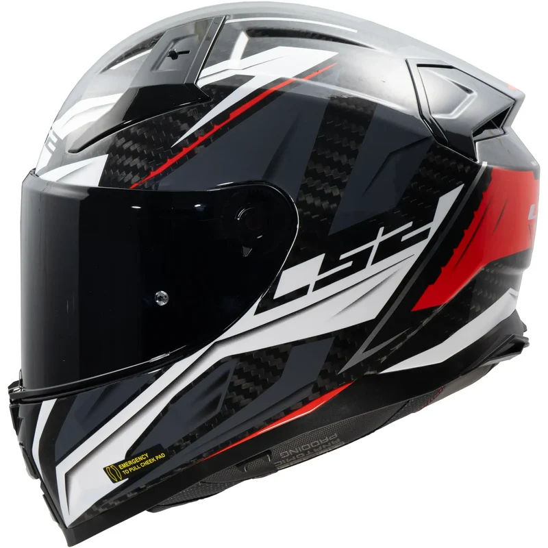 Casco LS2 FF811 Vector II Carbon Savage - Negro/Blanco/Rojo