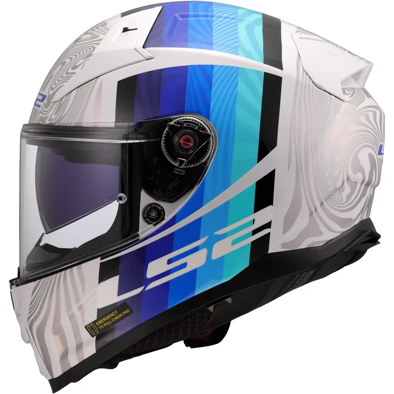 Casco LS2 FF811 Vector II Freedom - Blanco/Azul Brillo