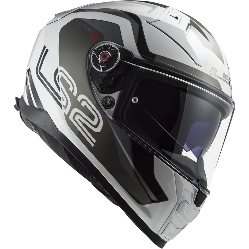 Casco LS2 FF811 Vector II Splitter - Blanco/Gris Brillo