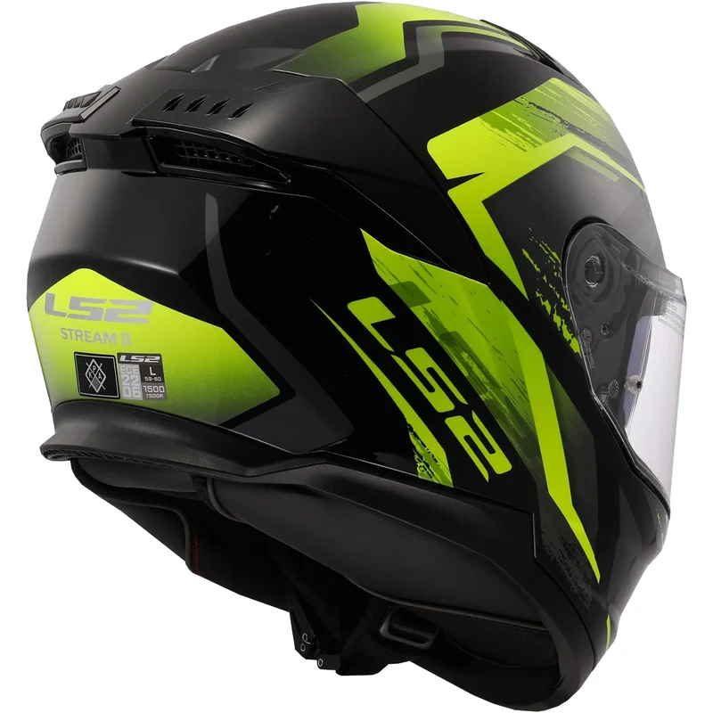 Casco LS2 FF808 Stream II Fury - Negro/Amarillo