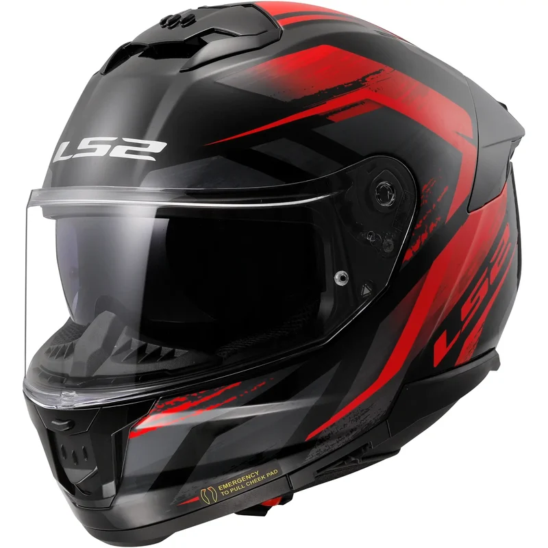 Casco LS2 FF808 Stream II Fury - Negro/Rojo