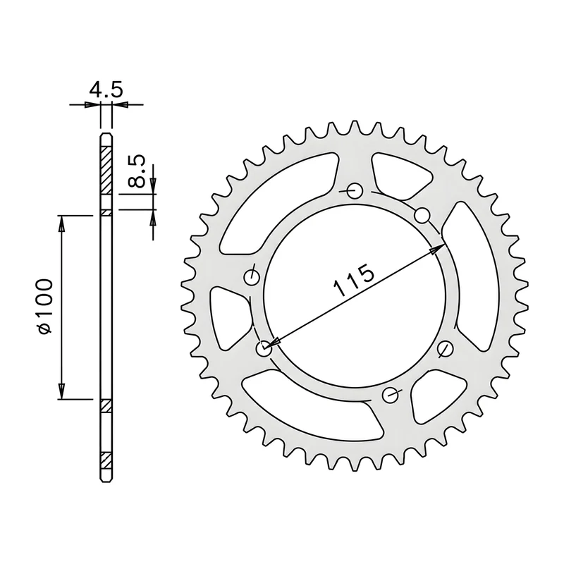 Corona de transmisión Beta / Gilera / MH paso 420 IGM