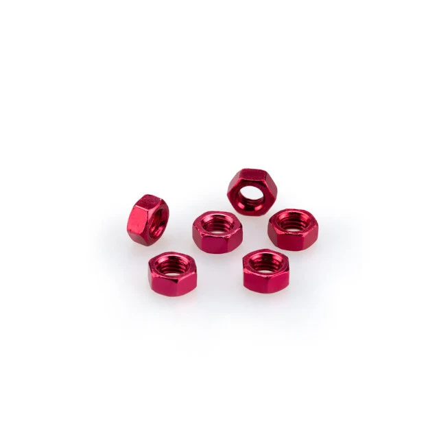 Blister 6 tuercas aluminio anodizado M5 Puig