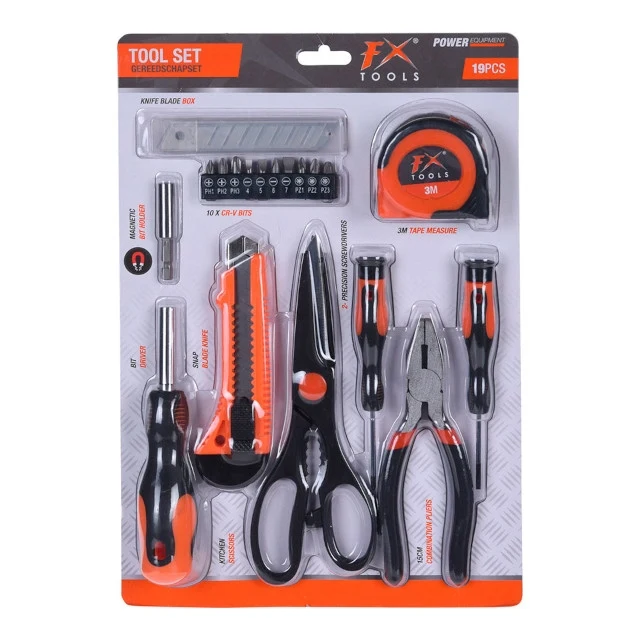 Kit herramientas variadas 19 unidades FX