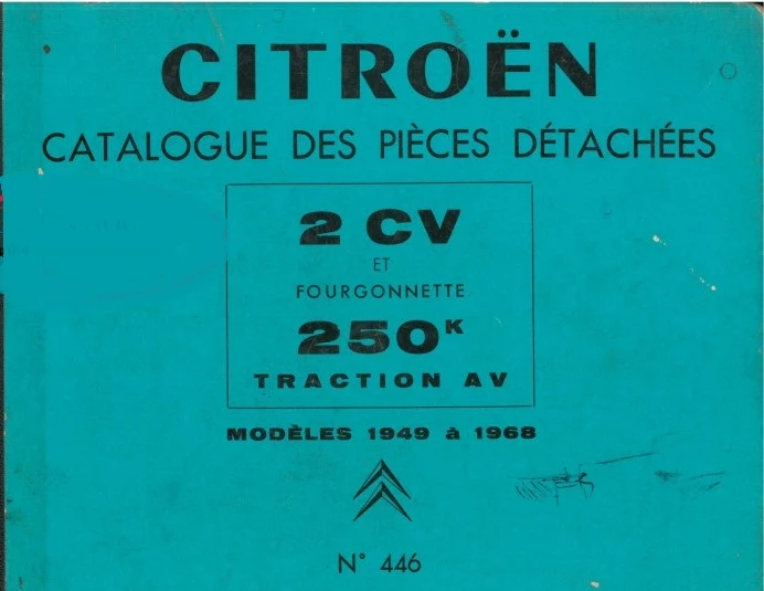 Manuels d'atelier Citroën 2cv 1948 1991