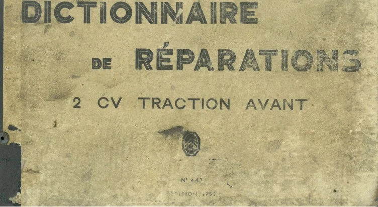 Manuels d'atelier Citroën 2cv 1948 1991