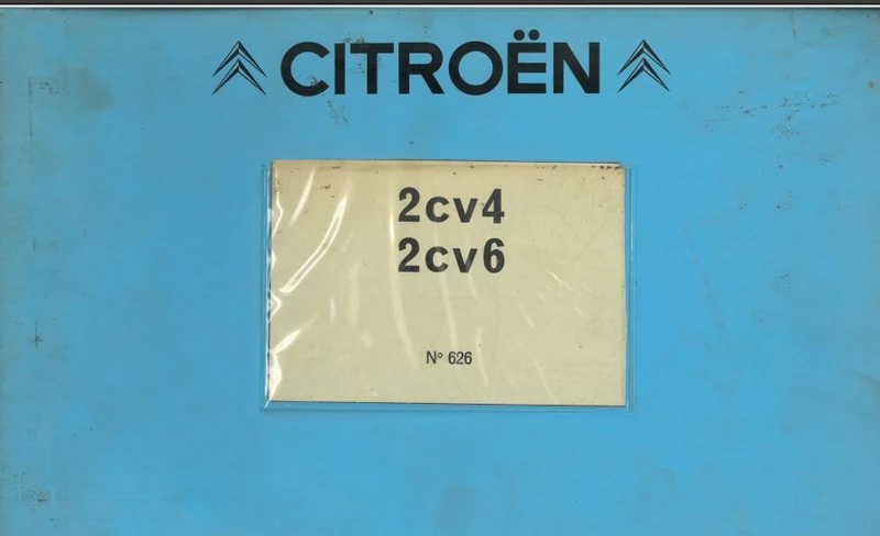Manuels d'atelier Citroën 2cv 1948 1991