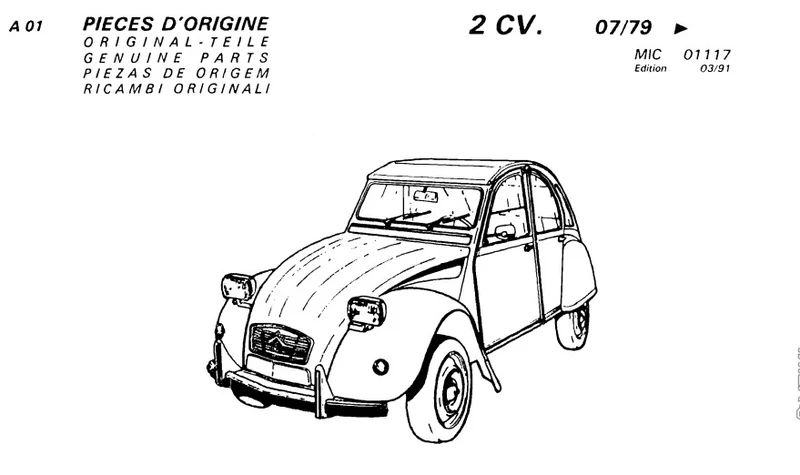 Manuels d'atelier Citroën 2cv 1948 1991