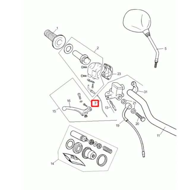 Cable de gas Rieju Marathon / RS3 125