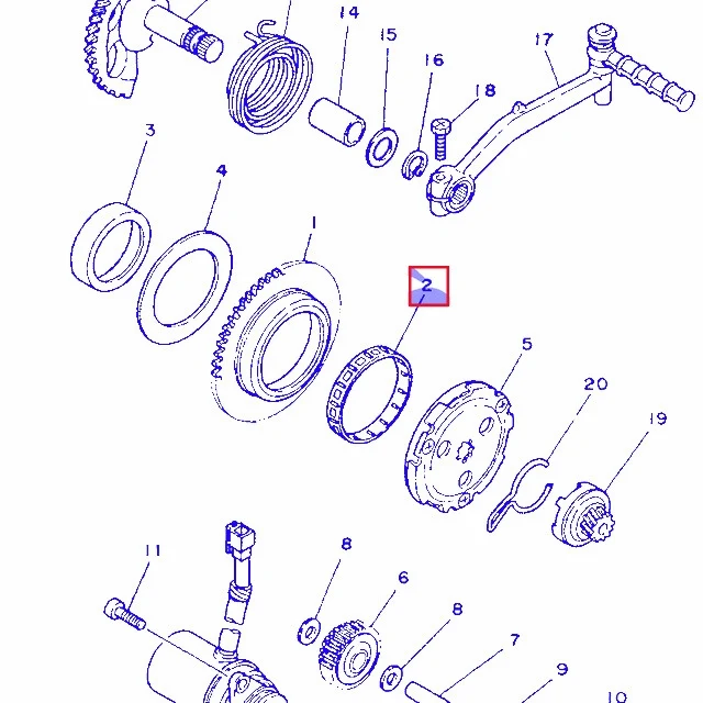 Cojinete de agujas arranque Yamaha CRZ / DT 50 / TZR 80
