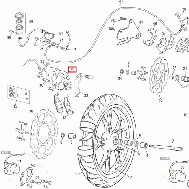 Pinza de freno delantera Rieju RS2 50-125