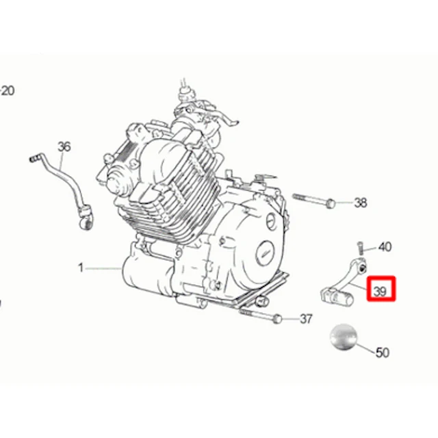Pedal de cambio Rieju MRX / SMX / Tango 125