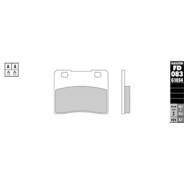 Pastillas de freno Suzuki GSX-R 400 / RG 250-500 / VL 1500 Intruder Galfer - semi-metal