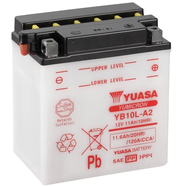 Bateria YB10L-A2 Yuasa combipack con electrolito