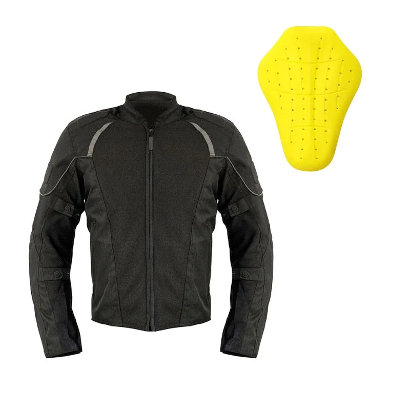 Blouson moto homme été - S-Line noir