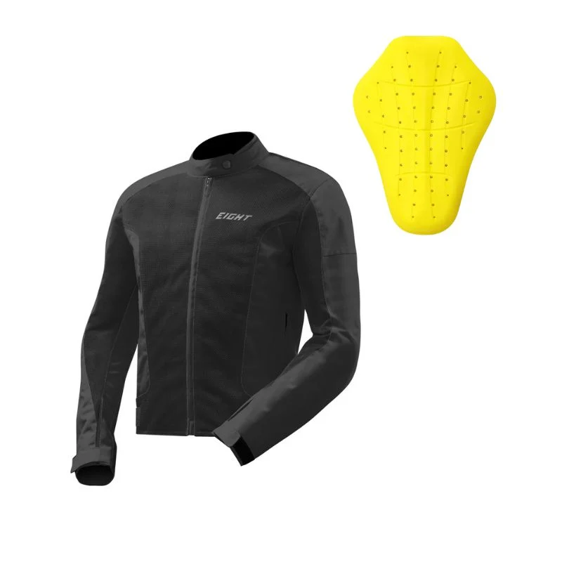 Blouson moto homme été - EIGHT Aero noir