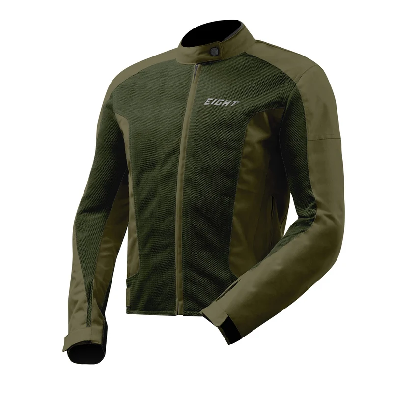 Blouson moto homme été - EIGHT Aero kaki