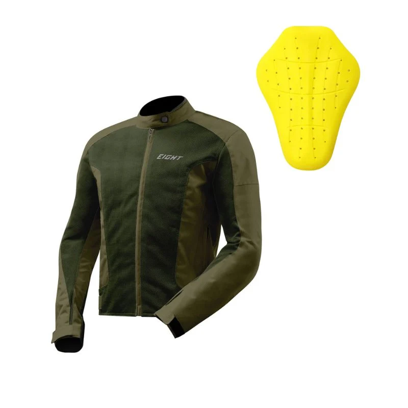 Blouson moto homme été - EIGHT Aero kaki