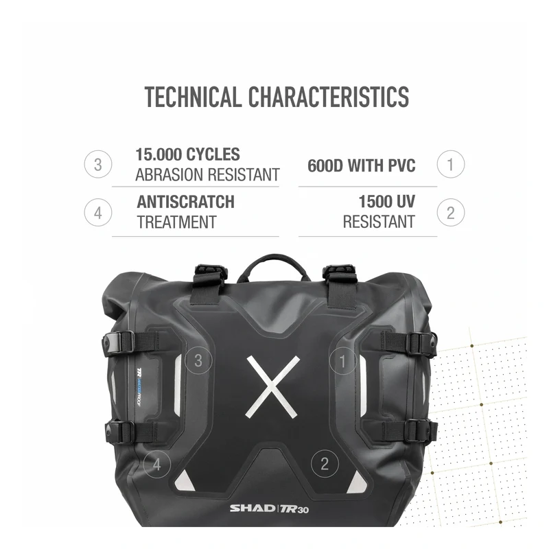 Maletas laterales impermeables Shad TERRA TR30