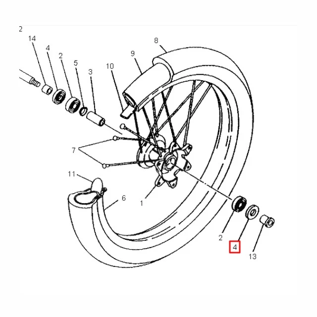 Retén derecho rueda trasera Yamaha YZF-R 125 08-13