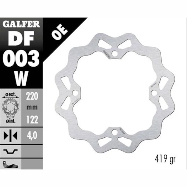 Disco de freno trasero Wave Honda CR 125-250-500 Galfer