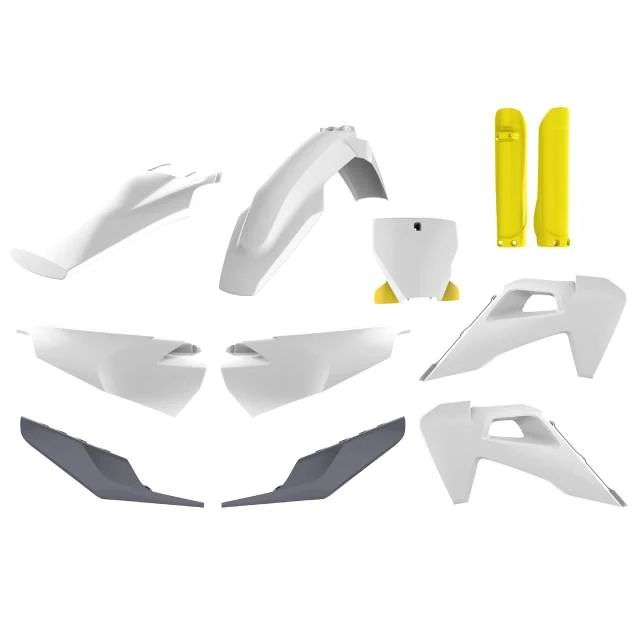 Kit de plásticos Husqvarna TC125/250 / FC250/350/450 19-22 Polisport blanco-amarillo