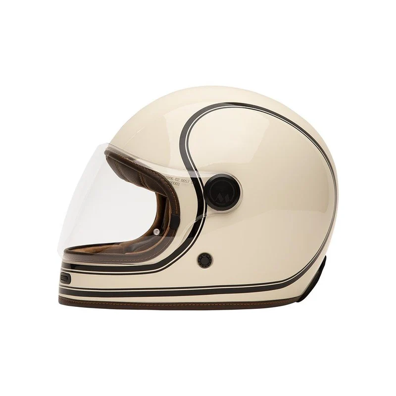 Casque intégral moto - Fullmoon 2 beige noir