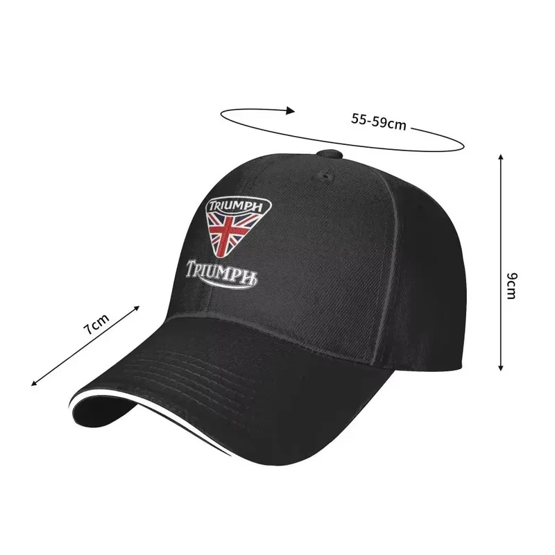Casquette moto Triumph - Logo noir