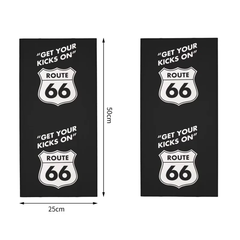 Tour de cou moto noir - Get your Kicks on Route 66