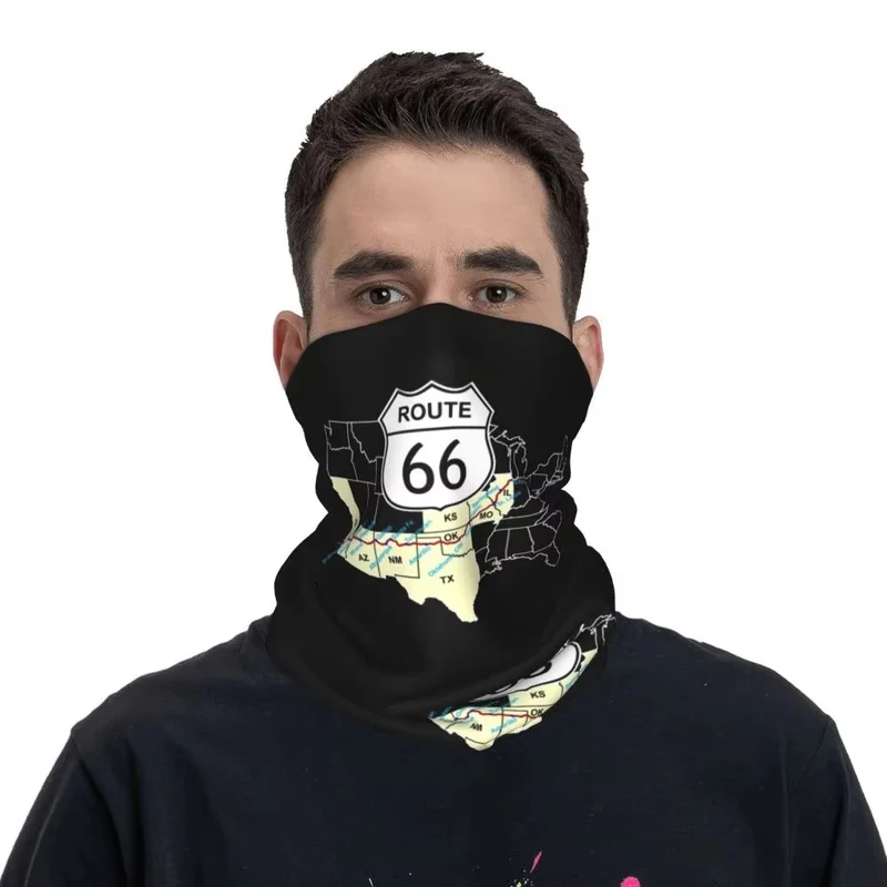 Tour de cou moto noir - Route 66