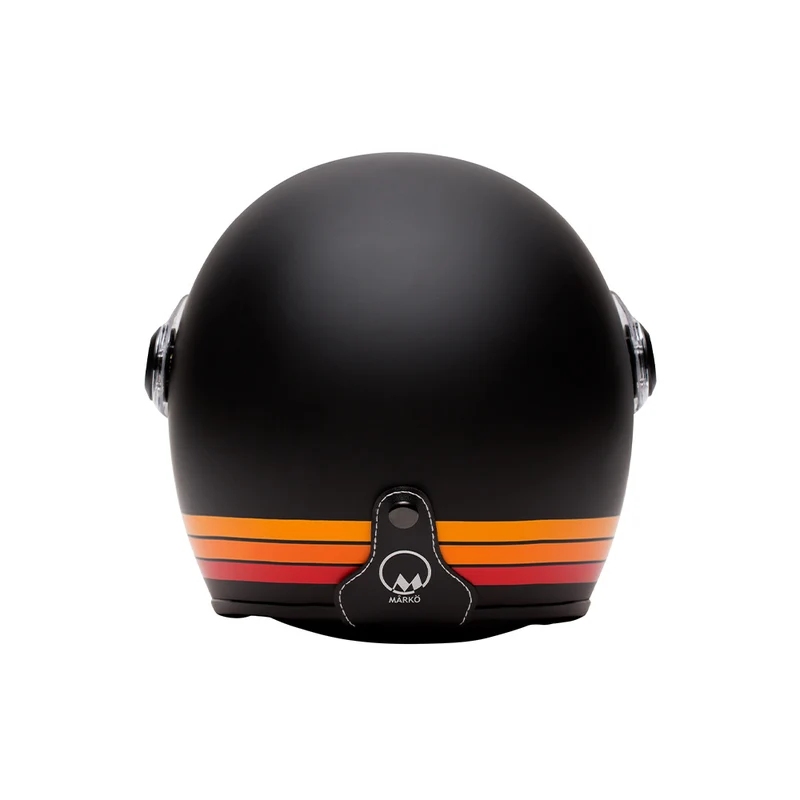 Casque jet moto - Boreal noir bandes orange