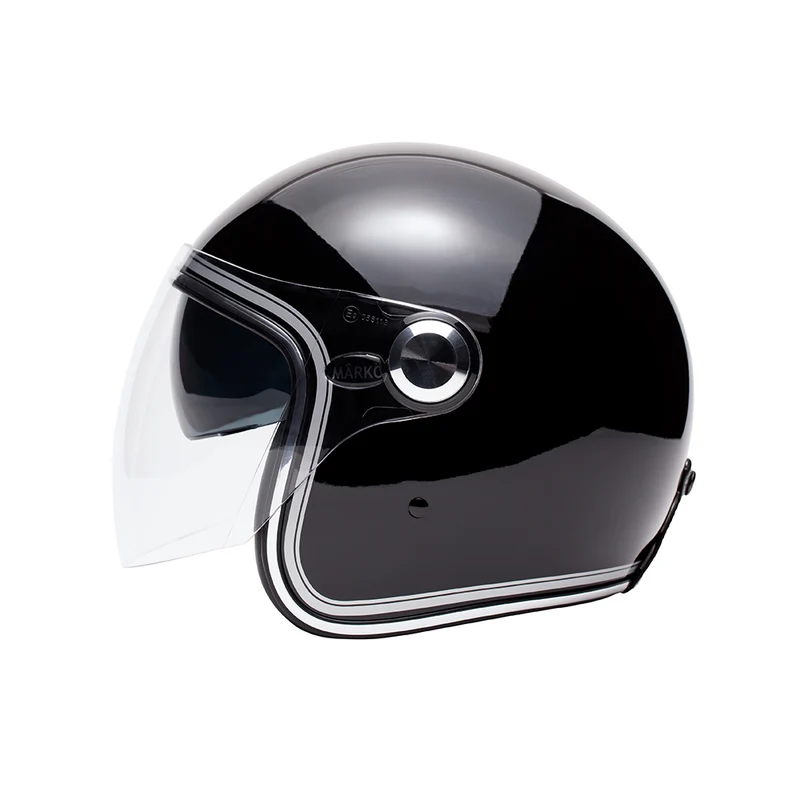 Casque jet moto - Boreal noir chromé