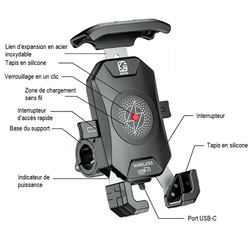 Support téléphone moto - HoldUp