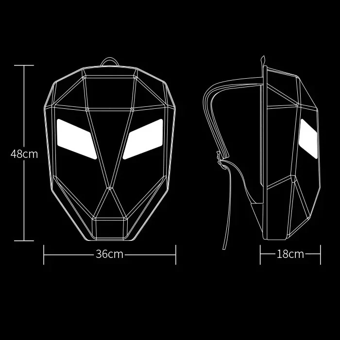 Sac à dos moto LED