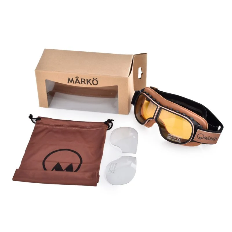 Lunette de moto - MARKO B3 Replica marron