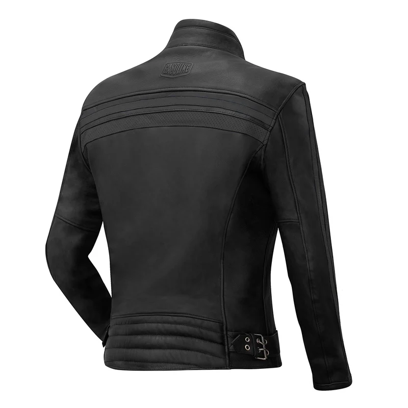 Blouson de moto en cuir femme - Enfield noir