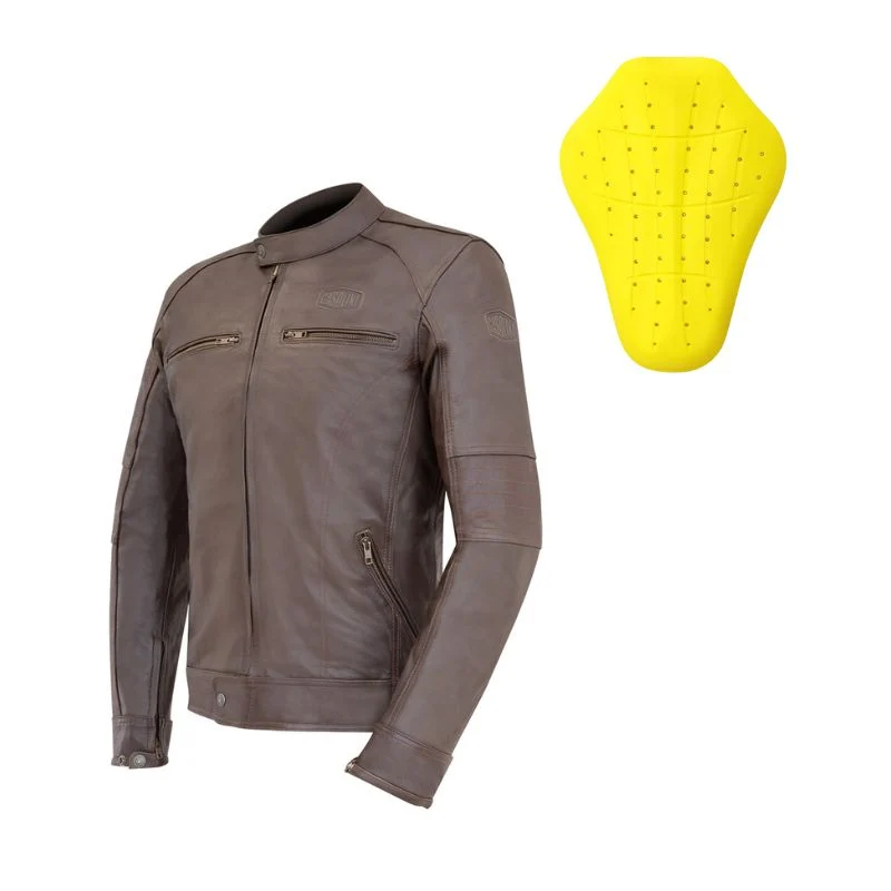 Blouson de moto homme A - Vintage marron