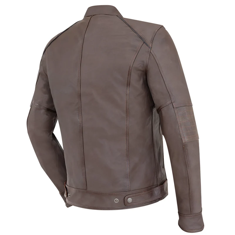 Blouson de moto homme A - Vintage marron