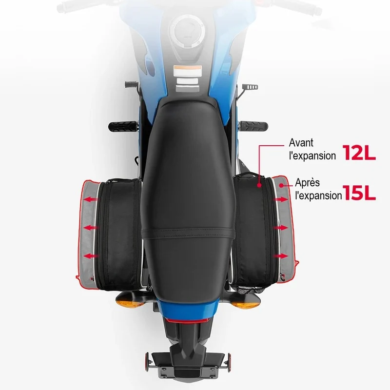 Sacoches moto latérales 15L