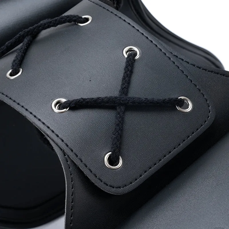 Sacoche cavalière latéral en simili cuir pour moto