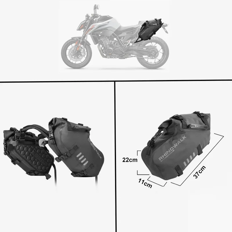 Sacoche cavaliere moto étanche 18L 28L 48L