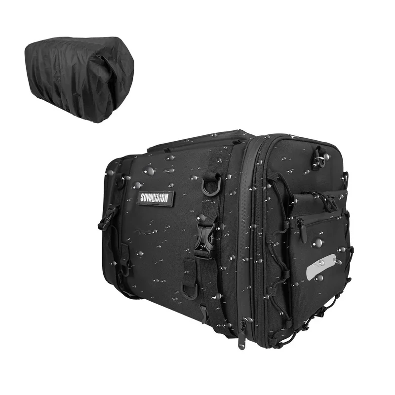 Sacoche de selle de moto 30-50L étanche