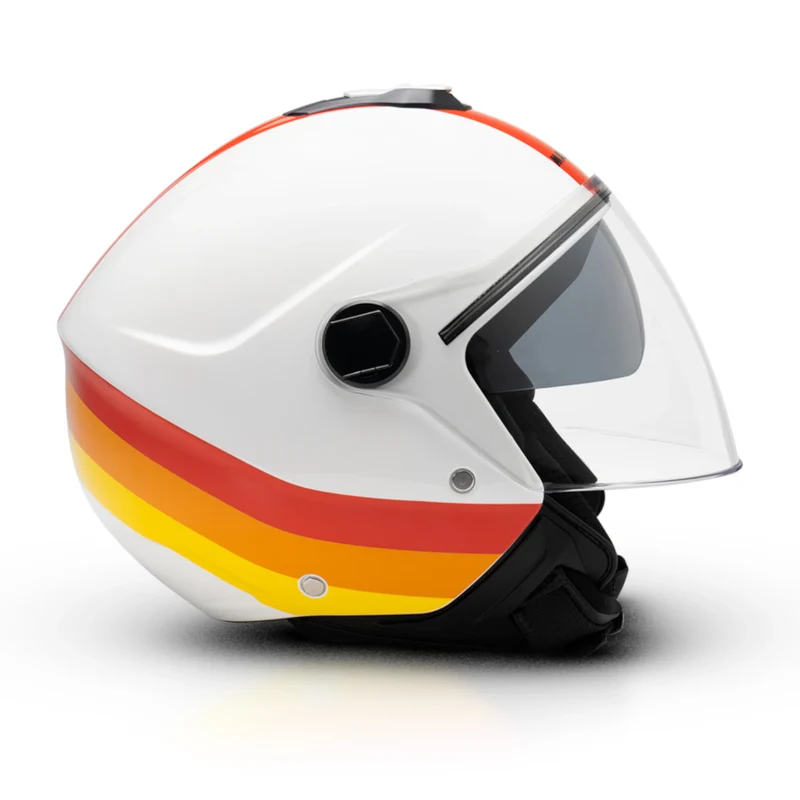 Casco Malossi Jet Dakar blanco