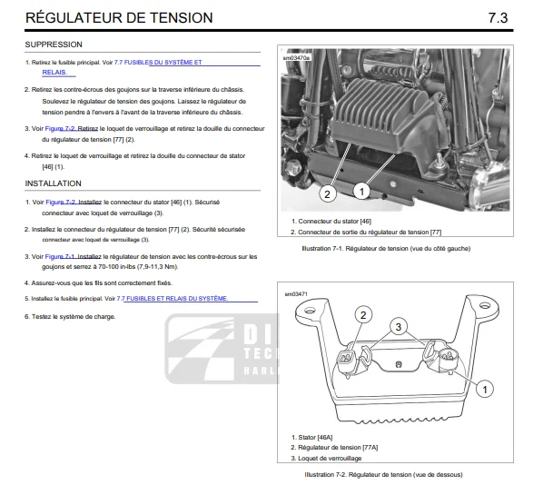 Manuel d'atelier Harley Davidson Touring 2011 en français
