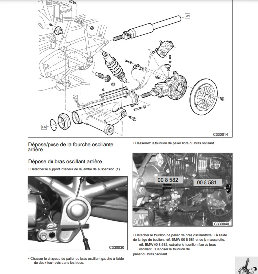 Manuel d'atelier BMW R850 C R1200 C en français