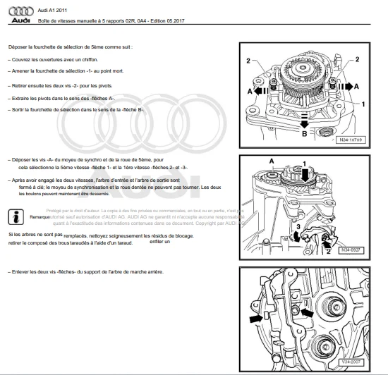 Manuel d'atelier Audi A1 2011 2018 en français