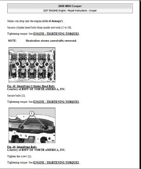 manuel d'atelier Mini Cooper 2007 2010 anglais français